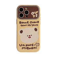 Load image into Gallery viewer, Leather cartoon animal suitable for 16 apple 15promax mobile phone case iphone14 couple 17 all-inclusive 13 Korean