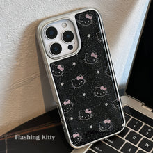 Load image into Gallery viewer, Gilt glitter ins star cat with 16promax apple 15 mobile phone case iphone17 electroplating Huawei P70