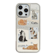 Load image into Gallery viewer, Cat daily application 16promax mobile phone case iphone17 mirror apple 15 electroplating silver 13 niche premium