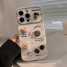 Load image into Gallery viewer, Ink splashing three-dimensional coffee bear is suitable for Apple 16ProMax mobile phone case iphone15 leather 17 generation 11 cute