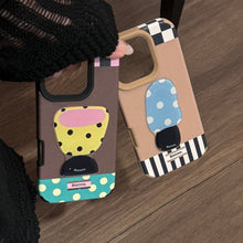 Load image into Gallery viewer, Leather pattern three-dimensional application iphone16 mobile phone case Apple 17promax teacup desk lamp 14 advanced sense 13 anti-drop