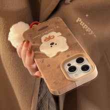 Load image into Gallery viewer, Cortical three-dimensional puppy patch for iphone16 iPhone case 17promax retro 15 pom-pom 13