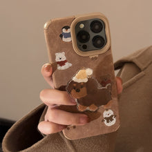 Load image into Gallery viewer, ins suede cartoon sausage for iphone16 iPhone case 17pro max bracket 14 plush rope 13