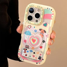 Load image into Gallery viewer, Dopamine love puppy is suitable for Apple 16 mobile phone case iphone17 mirror bracket 15promax delivery 14.