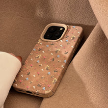 Load image into Gallery viewer, Leather gentle small floral application iphone16 apple 15 mobile phone case 17promax retro 13 autumn and winter literature and art