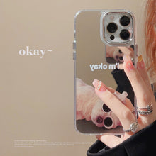 Load image into Gallery viewer, Funny dog iphone16 is suitable for 17promax Apple mobile phone case 15 electroplated mirror 11 makeup mirror