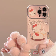 Load image into Gallery viewer, Cortical Trojan cat applies to Apple 15promax mobile phone case iphone16 soft cute cartoon 17 lanyard 14 soft