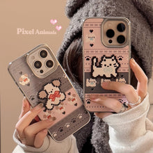 Load image into Gallery viewer, Fair Island cartoon apple 16 mobile phone case 17promax leather 15 for iPhone13 plating hard 11 couple