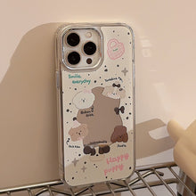 Load image into Gallery viewer, Sweet ins puppy iphone16 for 17pro max iPhone case 13 electroplated mirror 11 original 12