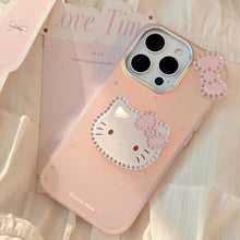 Load image into Gallery viewer, Gilt laser is suitable for Apple 16Promax mobile phone case iphone15 three-dimensional pink cartoon 11 lanyard 17 cute