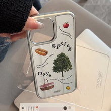 Load image into Gallery viewer, Spring picnic is suitable for Apple 15promax mobile phone case iphone16 mirror 17 electroplating hard 14 Korean Huawei