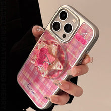 Load image into Gallery viewer, Gilt phone case Apple 16promax red plaid cherry iphone15 electroplating 14 for sweet and cool 17 Huawei