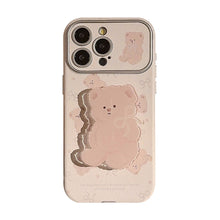 Load image into Gallery viewer, Korean bear holder iphone15 apple 16promax mobile phone case 17 suitable for ins super cute 11/12