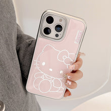 Load image into Gallery viewer, Gilt iphone16 mobile phone case 15promax pink cartoon cat 14 Apple 13 Epoxy 17 for Huawei