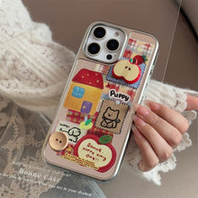 Load image into Gallery viewer, ins three-dimensional red apple cartoon is suitable for iphone16 mobile phone case 17pro max mirror 13 lanyard 14 generation