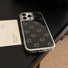 Load image into Gallery viewer, Gilt is suitable for Apple 16promax mobile phone case iphone17 Epoxy simple small love 13 electroplating 14 anti-drop