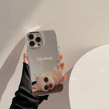 Load image into Gallery viewer, Funny dog iphone16 is suitable for 17promax Apple mobile phone case 15 electroplated mirror 11 makeup mirror
