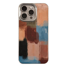 Load image into Gallery viewer, Art Contrast Color Splicing Apple 16 Mobile Phone Case 17promax Leather 15 Suitable for iPhone13 Electroplating 14 Advanced