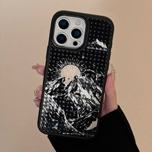 Load image into Gallery viewer, Gilt mobile phone case Apple 17promax protective case iPhone 16 Sunrise Jinshan 12 for 15 personalized glass