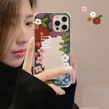 Load image into Gallery viewer, Hanfeng flower smiley face applies to iphone16 iPhone case 17Promax silicone 11 makeup mirror X/15