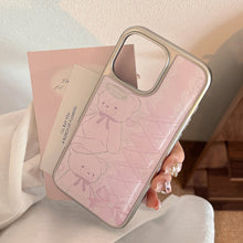 Load image into Gallery viewer, Gilt lace bear Apple 16promax mobile phone case iphone17 Epoxy 15 Electroplating sweet 14 for Huawei