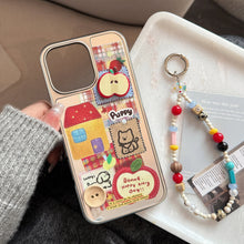 Load image into Gallery viewer, ins three-dimensional red apple cartoon is suitable for iphone16 mobile phone case 17pro max mirror 13 lanyard 14 generation