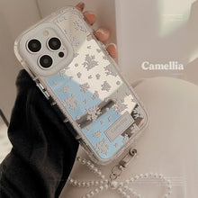 Load image into Gallery viewer, White tea ins gentle and fresh for 17Pro Max Apple 16 mobile phone case iPhone15 mirror 12 lanyard 11