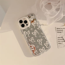 Load image into Gallery viewer, Mirror bow for 17ProMax Apple 16 mobile phone case iPhone15 temperament princess style 11 transparent 12