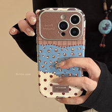 Load image into Gallery viewer, Retro leopard print splicing leather for iphone17 Apple 16promax mobile phone case 15 anti-drop 17 advanced 12