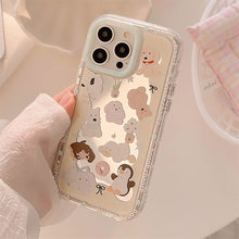 Load image into Gallery viewer, Cute pet mirror is suitable for 17ProMax Apple 15 mobile phone case iPhone16 fun cartoon 12 anti-drop 11 generation