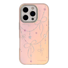 Load image into Gallery viewer, Gilt princess style applies to iphone17 mobile phone case 15 pink laser bow 16Promax anti-drop 13 hard