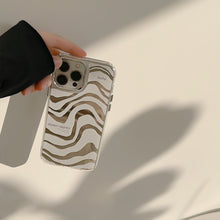 Load image into Gallery viewer, Abstract mirror iphone16 iPhone case 17promax simple 13 premium 11 makeup mirror 12 zebra pattern