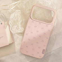 Load image into Gallery viewer, Pink bow leather phone case Apple 17promax for iPhone16 Korean 15 Huawei Samsung 14