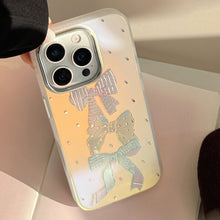 Load image into Gallery viewer, Gilt applicable iphone15Promax mobile phone case 16 color polka dot bow 13 sweet 17 anti-drop laser