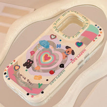 Load image into Gallery viewer, Dopamine love puppy is suitable for Apple 16 mobile phone case iphone17 mirror bracket 15promax delivery 14.
