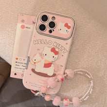 Load image into Gallery viewer, Cortical Trojan cat applies to Apple 15promax mobile phone case iphone16 soft cute cartoon 17 lanyard 14 soft