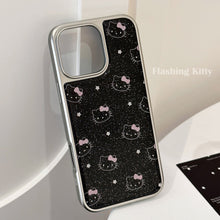 Load image into Gallery viewer, Gilt glitter ins star cat with 16promax apple 15 mobile phone case iphone17 electroplating Huawei P70