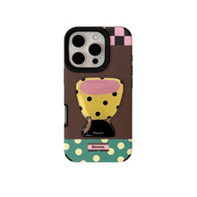 Load image into Gallery viewer, Leather pattern three-dimensional application iphone16 mobile phone case Apple 17promax teacup desk lamp 14 advanced sense 13 anti-drop