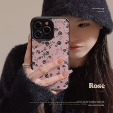 Load image into Gallery viewer, Black Rose Flower Apple 15 Mobile Phone Case 17promax Gentle Powder 11 Suitable for iPhone16 Cortex 12 Premium
