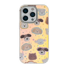 Load image into Gallery viewer, Gilt puppy head for iphone17 mobile phone case 17Promax laser 16 electroplating 14 fun 13 hard 15