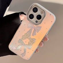 Load image into Gallery viewer, Gilt applicable iphone15Promax mobile phone case 16 color polka dot bow 13 sweet 17 anti-drop laser