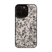 Load image into Gallery viewer, Temperament ins rose flower apple 15 mobile phone case 17pro max leather 11 for iPhone16 literature and art 12