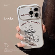 Load image into Gallery viewer, Korean wind ins cortical bear is suitable for iphone14 apple 16 mobile phone case 15pro max super cute 17 fresh 12