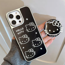 Load image into Gallery viewer, Gilt Apple 16promax mobile phone case flash diamond cat magnetic suction bracket iphone15 electroplating 17 Huawei application