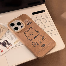 Load image into Gallery viewer, Suede for 17promax iPhone case iPhone 15 West Highland Puppy 14 Plush rope 13 Soft 16 sets