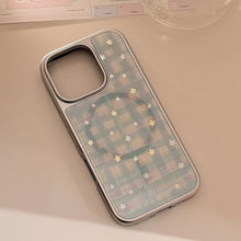Load image into Gallery viewer, Gilt applicable iphone15 apple 16promax mobile phone case rotating bow magnetic suction bracket 14 plaid 17
