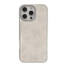 Load image into Gallery viewer, Gilt Apple 16promax mobile phone case iphone15 pearl bow 13 electroplating 17 for Huawei P70