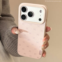 Load image into Gallery viewer, Pink bow leather phone case Apple 17promax for iPhone16 Korean 15 Huawei Samsung 14