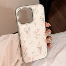 Load image into Gallery viewer, Gilt Epoxy Apple 16promax mobile phone case iphone17 powder tulip 15 electroplating 14 suitable for Huawei p70