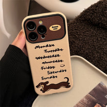 Load image into Gallery viewer, ins wind dachshund suitable for iphone14 apple 15 mobile phone case 16pro max cortex 17 trendy cool personality 13